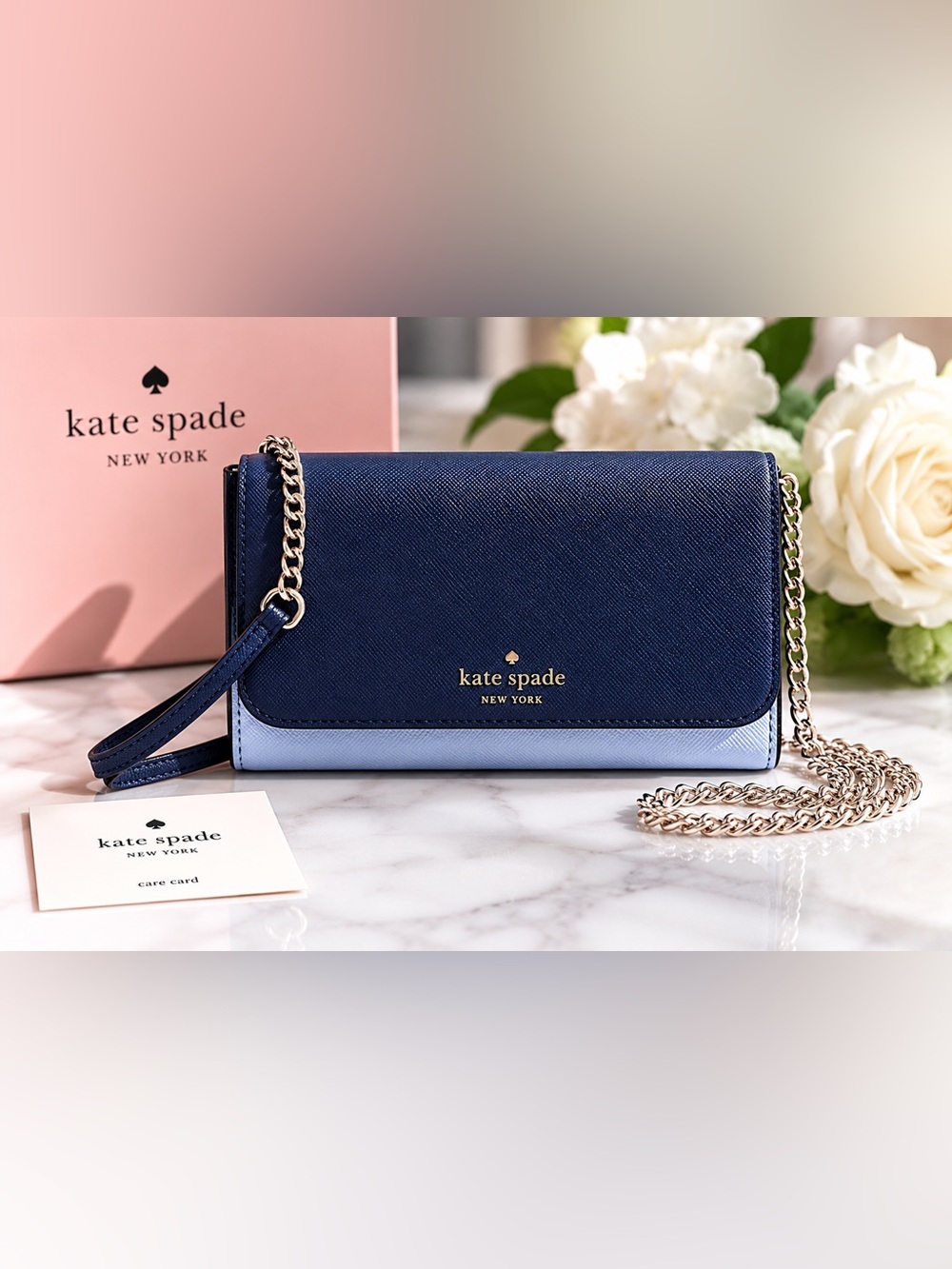 Kate Spade Midnight Blue crossbody wallet‎